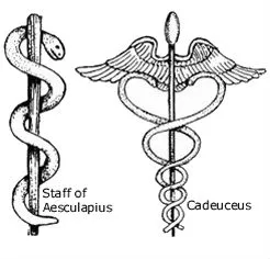 asclepio, caduceo